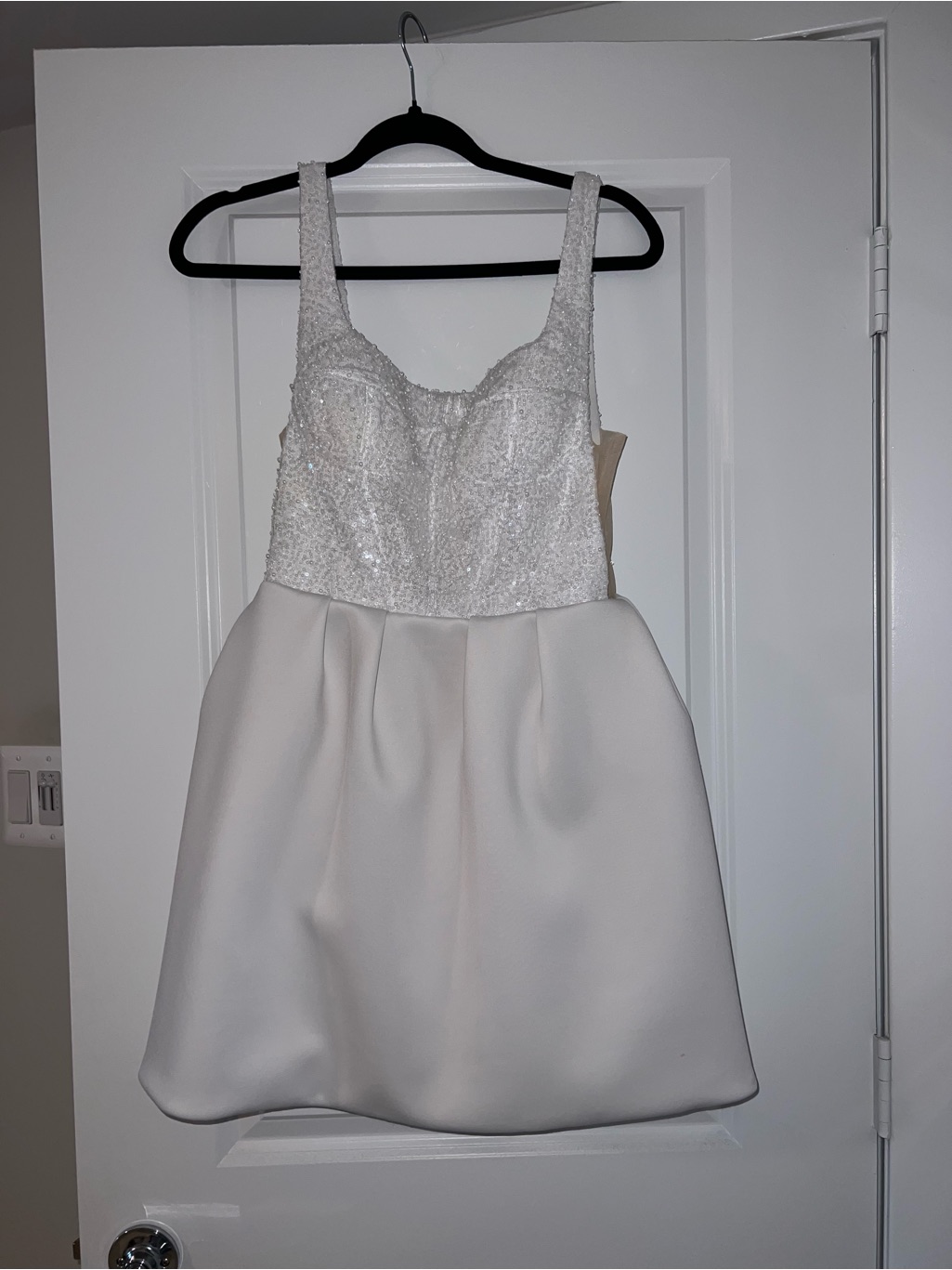 Beaded Ivory Mini Dress — image 3 of 7